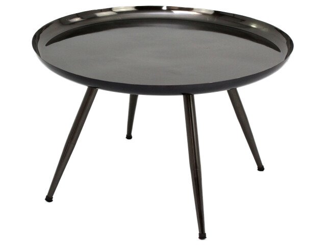 Couchtisch >Padraig< in Anthrazit aus Stahl verzinkt - 61x38x61cm (BxHxT)