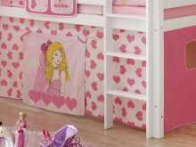 Kinderbett >Perth III< in Weiß aus Massivholz - 203x113x208cm (BxHxT)