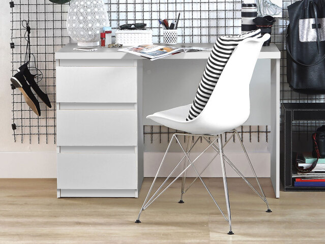 Schreibtisch >Blanco< in Weiß Hochglanz - 108x77x42cm (BxHxT), 279,95 €