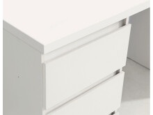 Schreibtisch >Balu< in Weiß Matt - 108x72,5x50cm (BxHxT)