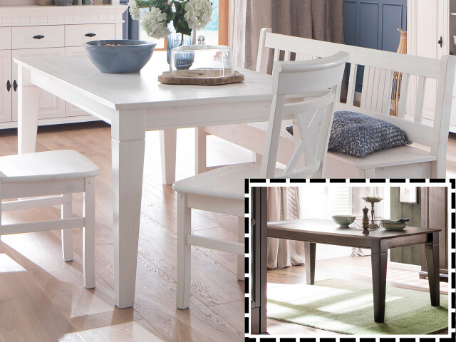 Esstisch >Lynea< in  aus Massivholz - 180x75,5x90cm (BxHxT)