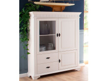 Kommode >Lynea< in Weiß aus Glas - 111,5x140,5x41,5cm (BxHxT)