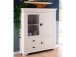 Kommode >Lynea< in Weiß aus Glas - 111,5x140,5x41,5cm (BxHxT)