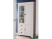 Vitrine >Lynea< in Weiß aus Glas - 112x196x41,5cm (BxHxT)