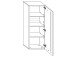 Hängeschrank >Lewes< in Graphit aus Kunststoff - 36x128x37cm (BxHxT)