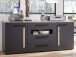 Sideboard >Lewes< in Graphit aus Kunststoff - 180x81x44cm (BxHxT)