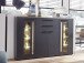 Highboard >Lewes< in Graphit aus Kunststoff - 180x133x44cm (BxHxT)