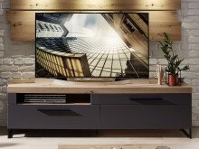 TV-Board >Lewes< in Lack Laminat Graphit supermatt...