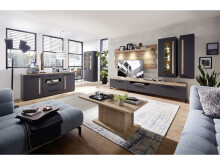 Wandboard >Lewes< in Artisan Eiche - 202x93x24cm (BxHxT)