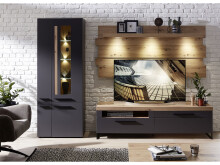 Wandboard >Lewes< in Artisan Eiche - 202x93x24cm (BxHxT)