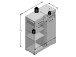 Schuhschrank >Birkenhead< in Matera - 80x109,5x35cm (BxHxT)