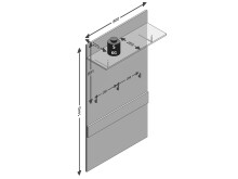 Garderobenpaneel >Birkenhead< in  - 80x144,5x27cm (BxHxT)