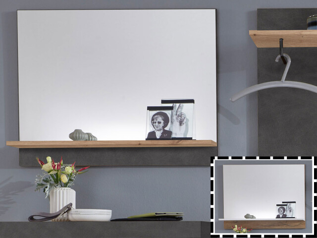 Garderobenspiegel >Birkenhead I< - 80x62,5x14cm (BxHxT)