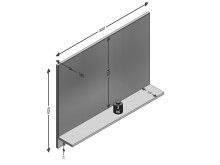 Garderobenspiegel >Birkenhead I< - 80x62,5x14cm (BxHxT)