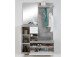 Kompaktgarderobe >Birkenhead< in Beton LA - 120x193,5x35,5cm (BxHxT)