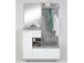 Kompaktgarderobe >Birkenhead< in Beton LA - 120x193,5x35,5cm (BxHxT)