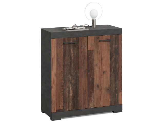 Kommode >Birkenhead< in Matera /Old Style dunkel - 80x90x35cm (BxHxT)