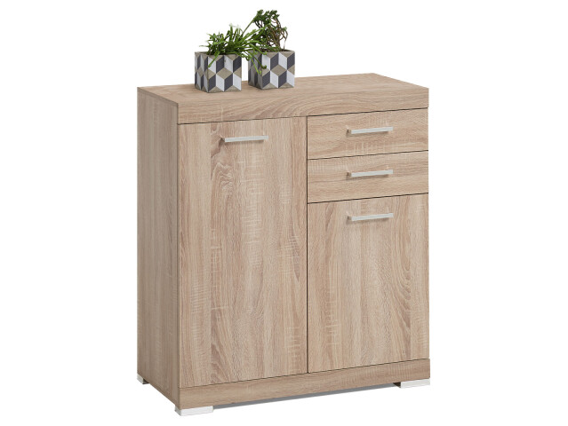 Kommode >Birkenhead II< in Eiche - 80x90x35cm (BxHxT)