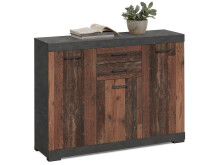 Kommode >Birkenhead< in Matera Old Style dunkel - 120x90x35cm (BxHxT)