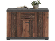 Kommode >Birkenhead< in Matera Old Style dunkel - 120x90x35cm (BxHxT)