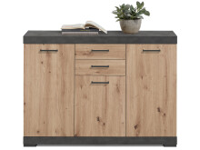 Kommode >Birkenhead< in Matera Artisan Eiche - 120x90x35cm (BxHxT)