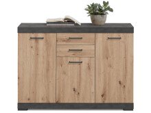 Kommode >Birkenhead< in Matera Artisan Eiche - 120x90x35cm (BxHxT)