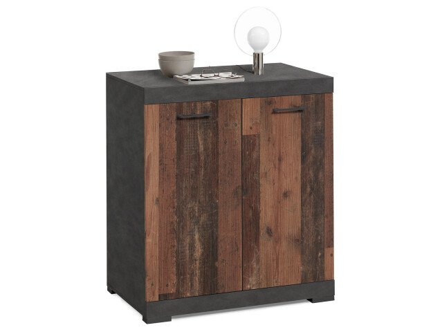Kommode >Birkenhead< in Matera Old Style dunkel - 80x90x50cm (BxHxT)