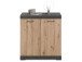 Kommode >Birkenhead< in Matera Artisan Eiche - 80x90x50cm (BxHxT)