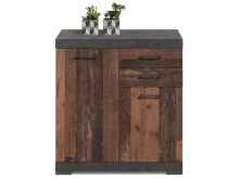 Kommode >Birkenhead< in Matera Old Style dunkel - 80x90x50cm (BxHxT)