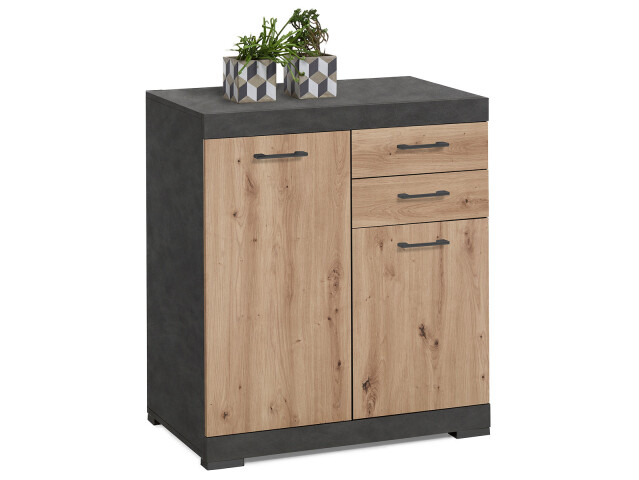 Kommode >Birkenhead< in Matera Artisan Eiche - 80x90x50cm (BxHxT)