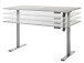 Schreibtisch >Lommel< in Silber aus Metall - 160x72x77cm (BxHxT)