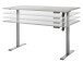 Schreibtisch >Lommel< in Silber aus Metall - 160x72x77cm (BxHxT)