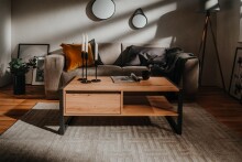 Couchtisch >Arvada< in Artisan Eiche aus MDF - 100x40x55cm (BxHxT)