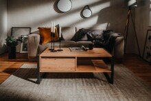 Couchtisch >Arvada< in Artisan Eiche aus MDF - 100x40x55cm (BxHxT)