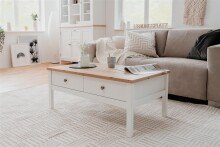 Couchtisch >Batley< in Weiß - 100x40x55cm (BxHxT)