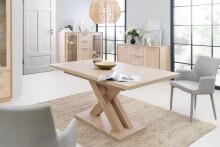 Esstisch >Antava< ausziehbar bis 200cm, Sonoma-Eiche Dekor - 160/200x76x90cm (BxHxT)