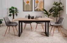 Esstisch >Arvada<  ausziehbar bis 200cm, Artisan Eiche Dekor - 160/200x75x90cm (BxHxT)