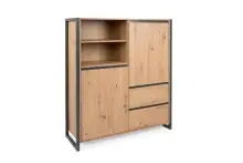 Highboard >Arvada< in Artisan Eiche aus MDF -...