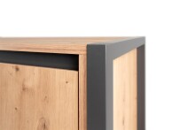 Highboard >Arvada< in Artisan Eiche aus MDF - 120x140x40cm (BxHxT)