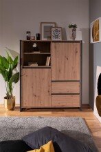 Highboard >Arvada< in Artisan Eiche aus MDF -...