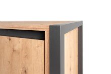Highboard >Arvada< in Artisan Eiche aus MDF - 120x140x40cm (BxHxT)