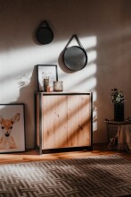 Kommode >Arvada< in Artisan Eiche aus MDF - 80x88x40cm (BxHxT)