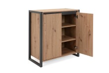 Kommode >Arvada< in Artisan Eiche aus MDF - 80x88x40cm (BxHxT)