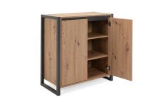 Kommode >Arvada< in Artisan Eiche aus MDF - 80x88x40cm (BxHxT)
