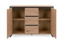 Kommode >Arvada< in Artisan Eiche aus MDF - 120x88x40cm (BxHxT)