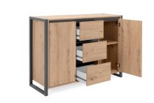 Kommode >Arvada< in Artisan Eiche aus MDF - 120x88x40cm (BxHxT)