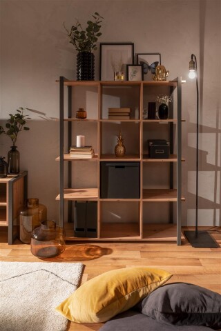 Regal >Arvada< in Artisan Eiche aus MDF - 107x145x39cm (BxHxT)