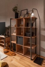 Regal >Arvada< in Artisan Eiche aus MDF - 107x145x39cm (BxHxT)