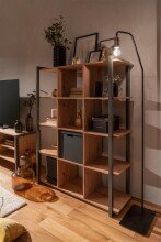 Regal >Arvada< in Artisan Eiche aus MDF - 107x145x39cm (BxHxT)
