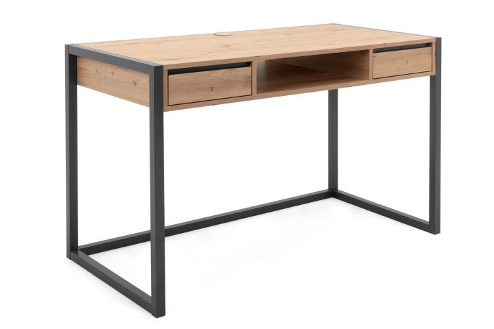 Schreibtisch >Arvada< in Artisan Eiche aus MDF - 120x75x60cm (BxHxT)